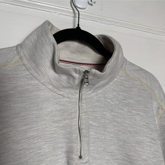 Men's Cream Half-Zip Sweater - Picture 10 of 16